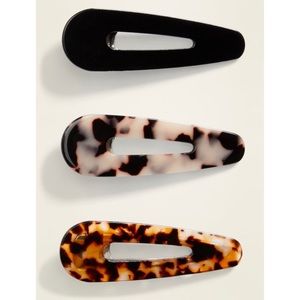 Old Navy Tortoise Large Hair Clips 3-Pack